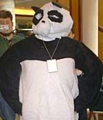 Mark cosplaying as Genma in panda form