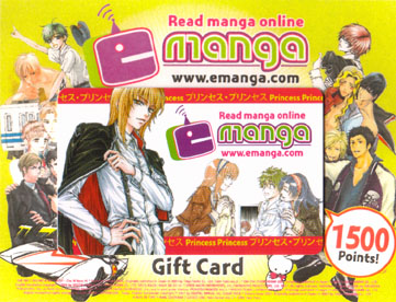 Emanga 1500 Point Gift Card
