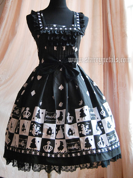 Alice Dress (Jumper Skirt  Black - XL Size)