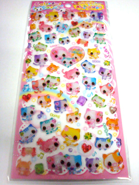 Colorful Cat Sticker (Scented)
