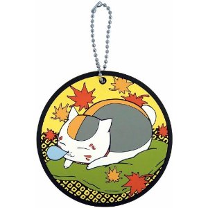 Natsume Yuujincho: Nyanko Sensei Rubber Keychain Coaster Sleeping Version