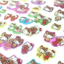 Airou x Hello Kitty: Glittered bubble stickers