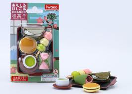 Miniature Rubber Erasers: Japanese Sweets Set