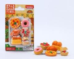 Miniature Rubber Erasers: Bakery Set