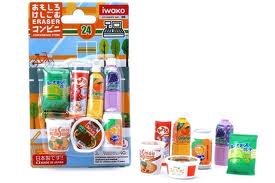Miniature Rubber Erasers: Convenience Store Set