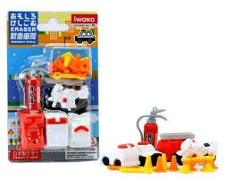 Miniature Rubber Erasers: Emergency Vehicle Set
