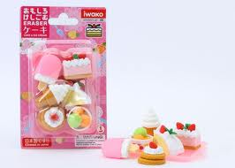 Miniature Rubber Erasers: Cake Set