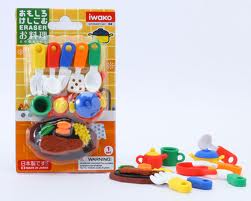 Miniature Rubber Erasers: Stake Set