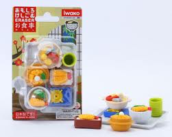 Miniature Rubber Erasers: Japanese Dishes Set