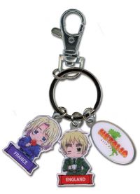 Hetalia Key Chain - Metal England and France