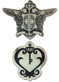 Black Butler - Phantomhive Emblem and Sebastian WATC Pins
