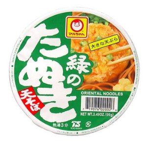 Japanese Midori no Tanuki (Tempura) Soba Noodle - Maruchan