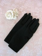 Victorian Maiden - Velour Gloves (Black)